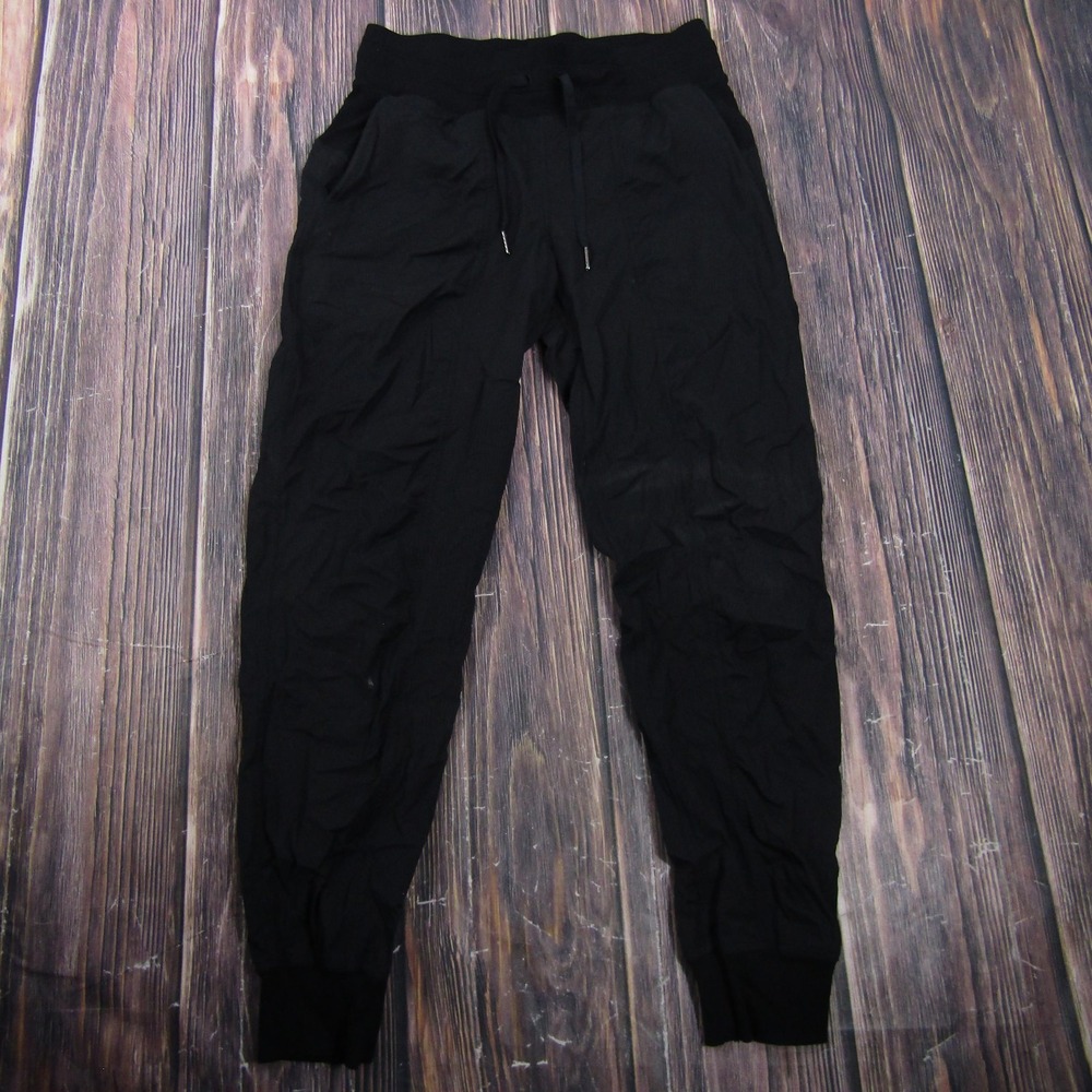 Lululemon Pants Womens 6 Black Jogger Tapered Running Gym Training Pockets